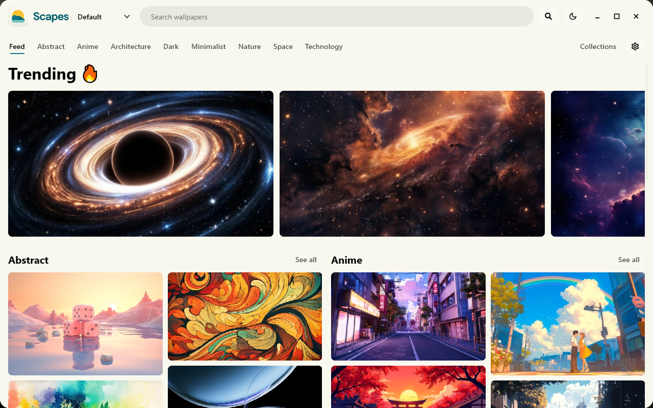 Scapes Desktop Interface